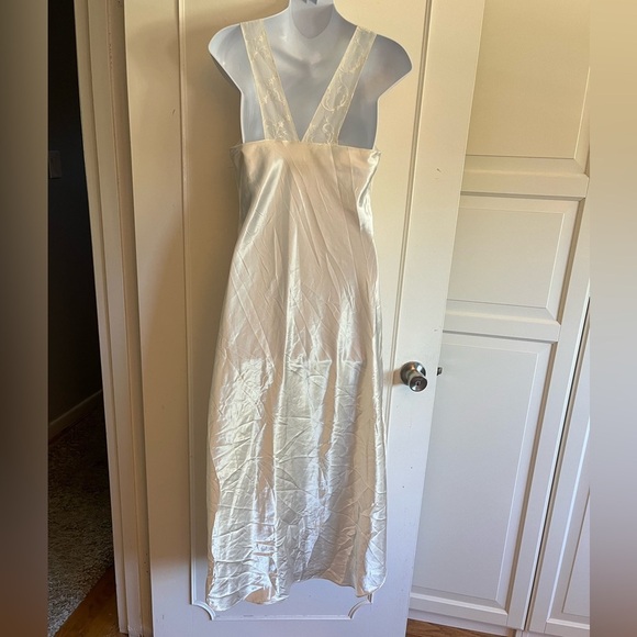 Vintage  Jia's intimate satin slip dress lingerie lace bridal romantic , size S - Picture 6 of 13